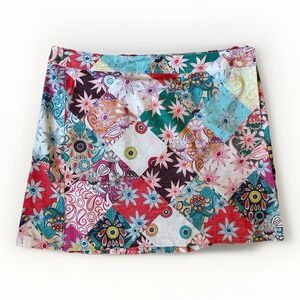 Rip Skirt Hawaii Patchwork Wrap Skirt XL Quick Dry Swim Resort Beach Floral